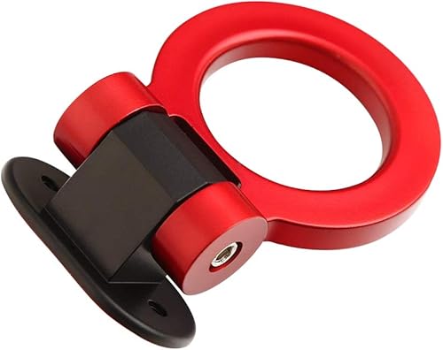 Miniatura 3 de Gancho de remolque decorativo universal para cualquier automóvil, SUV, camión, no funcional, solo para decoración (rojo)