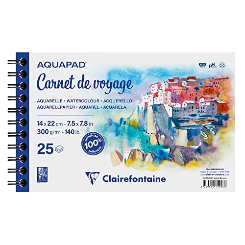 Clairefontaine 975958C - Carnet de Voyage Spiralé Aquapad -…