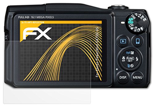 atFoliX Screen Protector compatible with Canon PowerShot SX700 HS Screen Protection Film, anti-reflective and shock-absorbing FX Protector Film (3X)