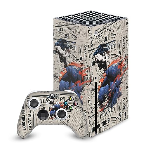 Autocollant de jeu Xbox Series X Superman - Vinyle de protection console manette DC Comics