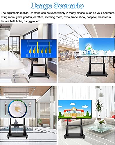 Soporte móvil para TV con ruedas y almacenamiento miniatura 6