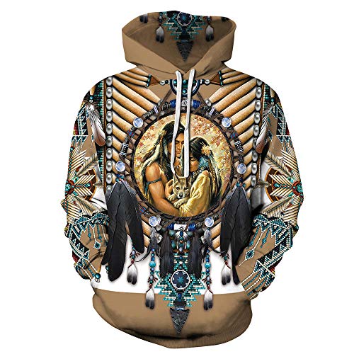 Sweat À Capuche Nouveau Pull De Veste 3D De Mode pour Hommes Et Femmes Harajuku Sweat À Capuche Imprimé De Style Indien-A0001_XXXL Cover