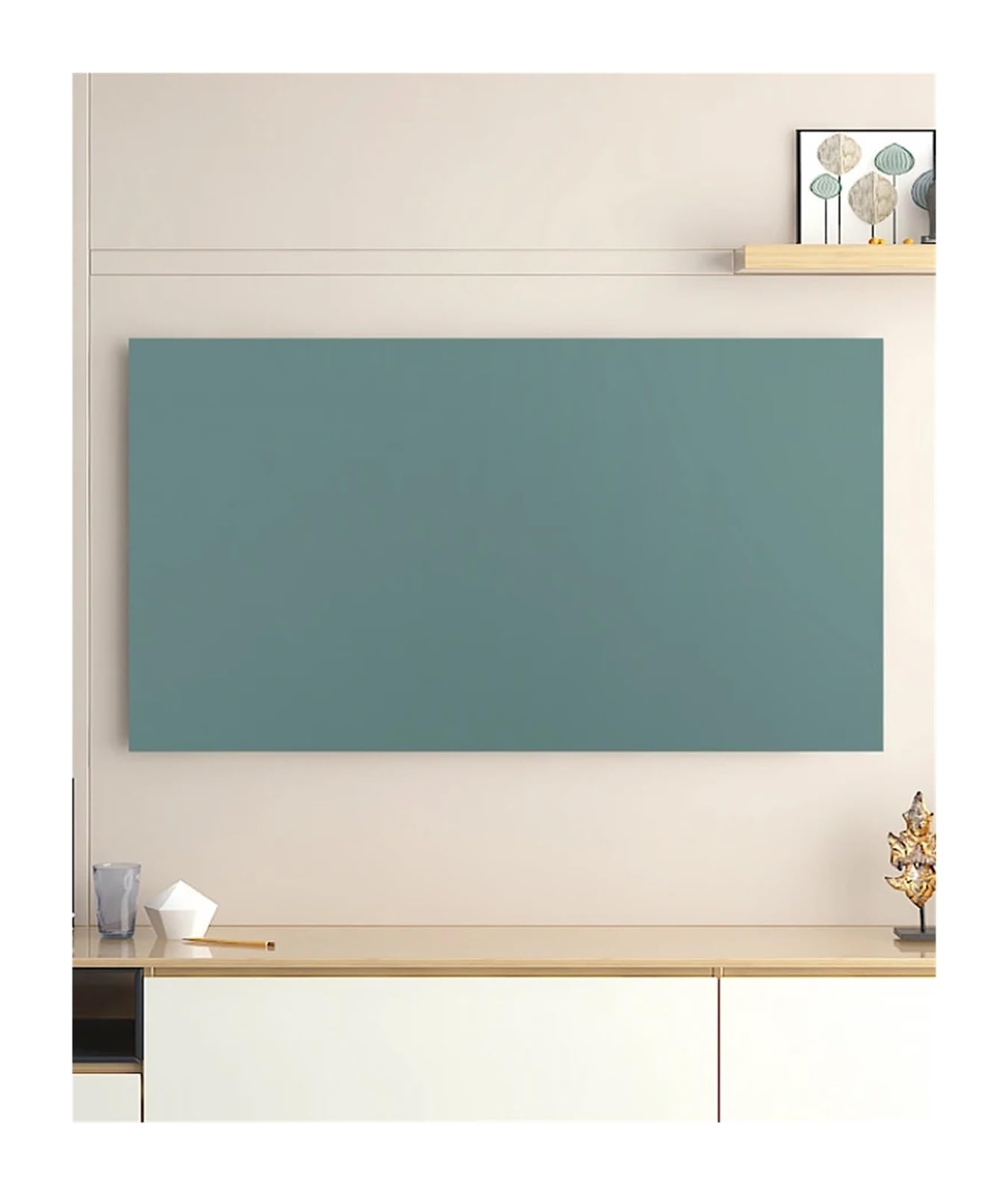 Effen Kleur Tv Stofkap Elastische Beschermhoes 55 Inch 65 Inch 75 Inch Wandgemonteerde Lcd Tv Eenvoudig Modern Universeel Tv Cove(Size:55-65in, Color:D