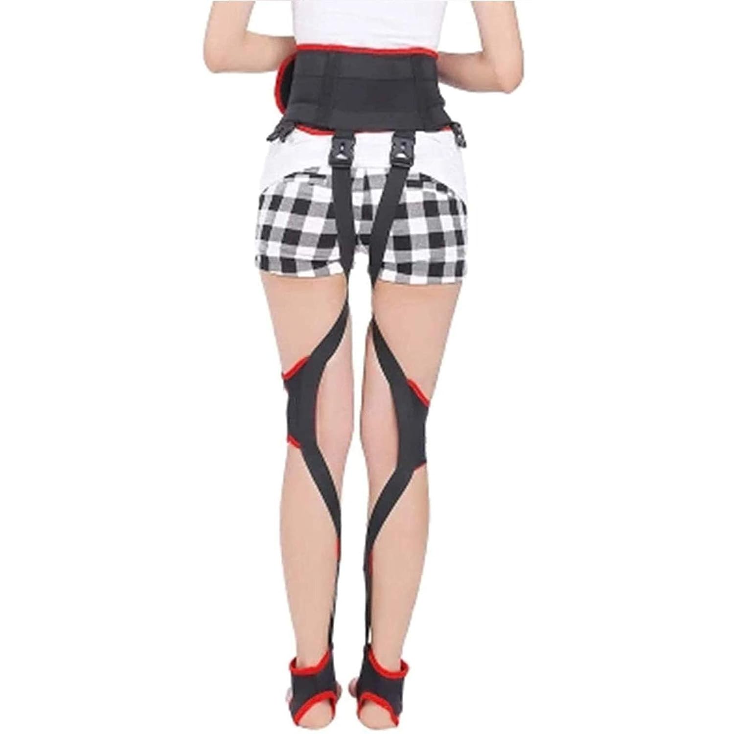 Lightweight Leg Correction Belt Band Posture Corrector,Adjustable O-Leg X-Leg Figure Belt, Brace Bands Knock, Knees Valgus Deformity Bow Legs for Adult (black L)