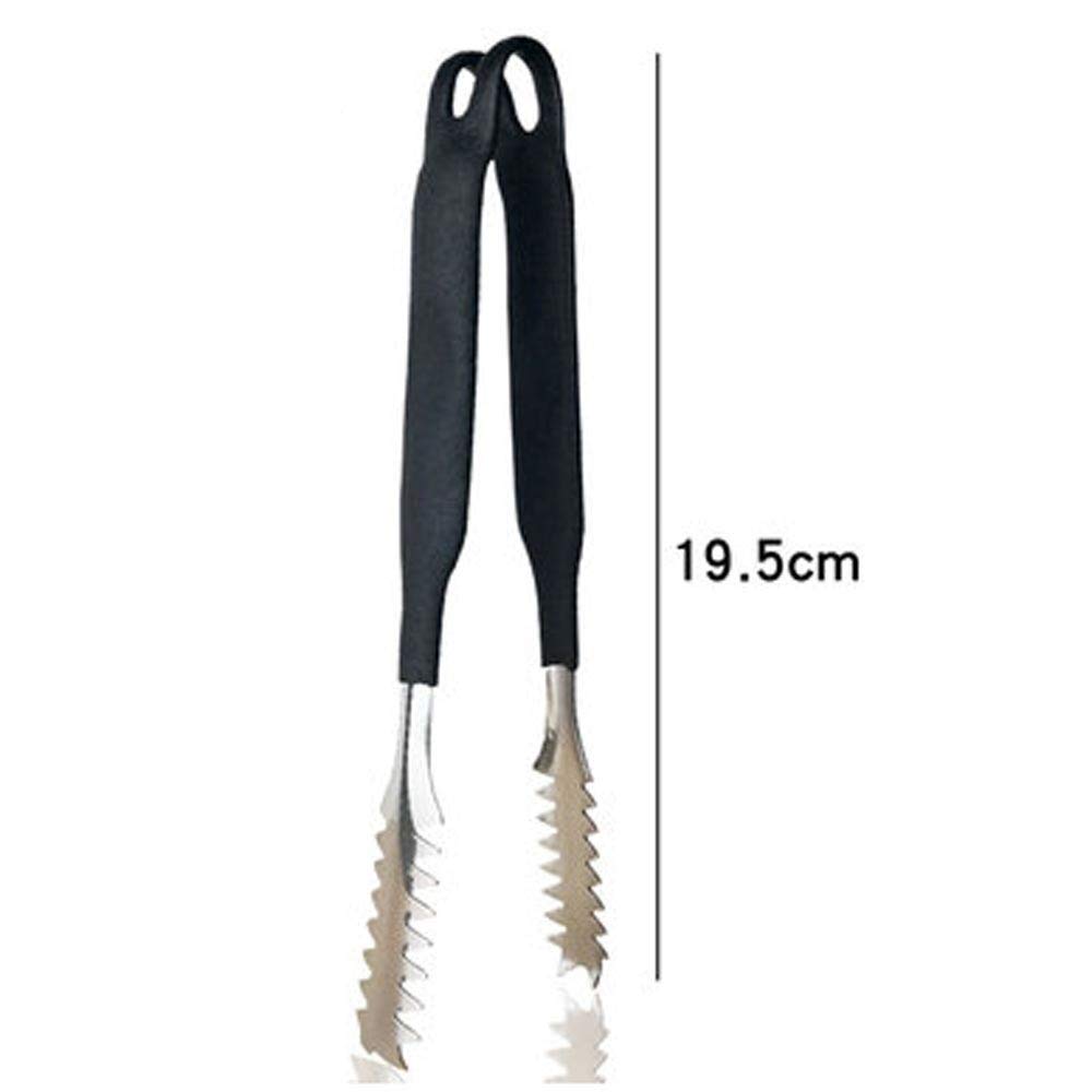 Pinzas for cocinar, abrazaderas de acero inoxidable, utilizadas for cocinar alimentos, pinzas for servir, herramientas for barbacoa, utensilios de cocina, abrazaderas con mango de silicona (tamaño: 17