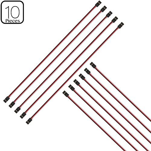 VIMVIP 10 Pcs Servo Extension Cord Cable 150mm 15cm Male to Male for Futaba