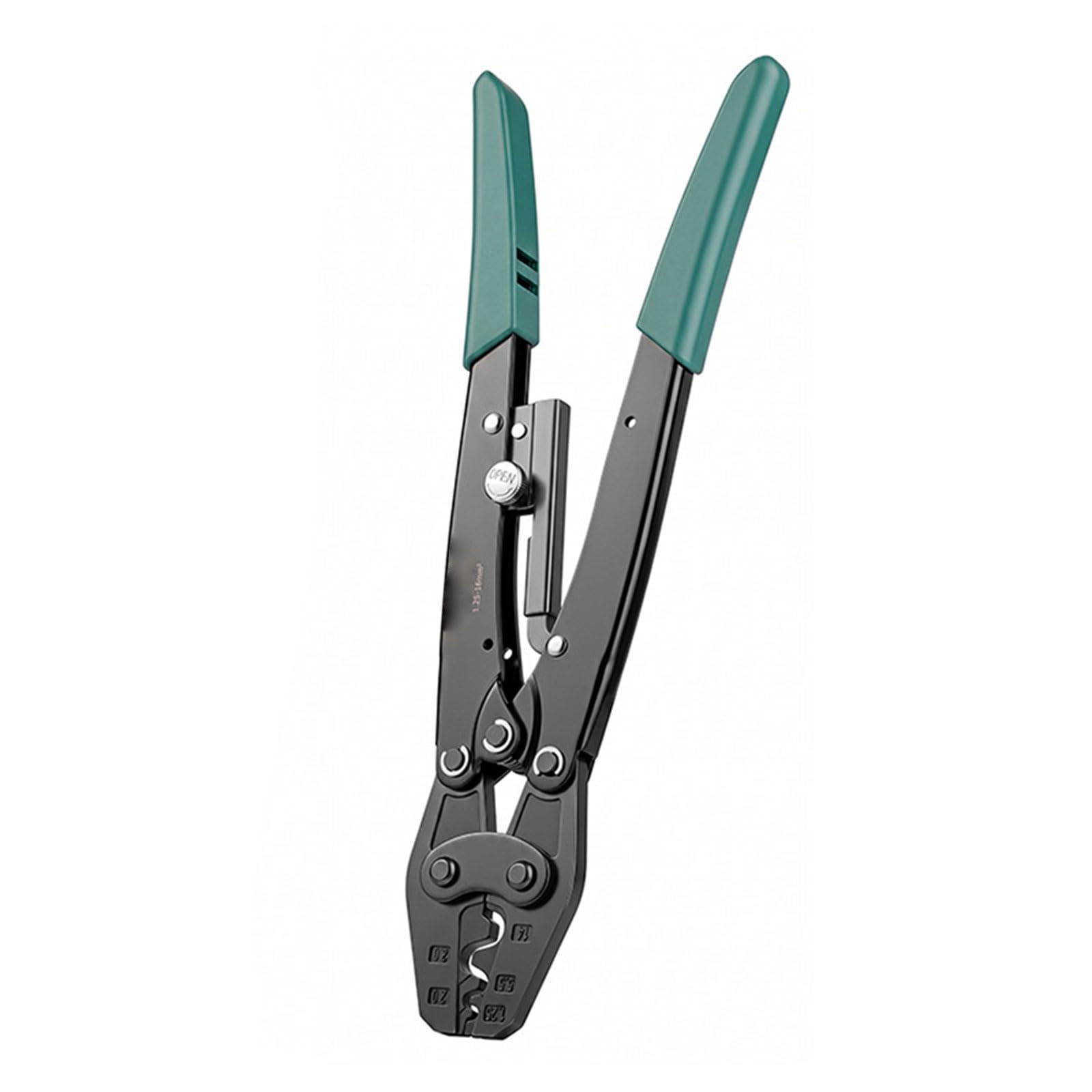Zxfdsfdbnm Green Ratcheting Wire Crimper For Insulated Terminals 27.5Cm / 10.83Inch Manual Crimping Pliers With Grip Handles For Wiring Repair Tasks Cable Lug Crimper Connector Sleeve Tool Terminal Press Pliers