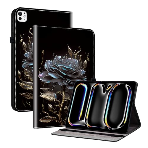 Funda iPad Pro 11 M4 2024 para estudiar y trabajar con soporte de lectura rosa y negro
