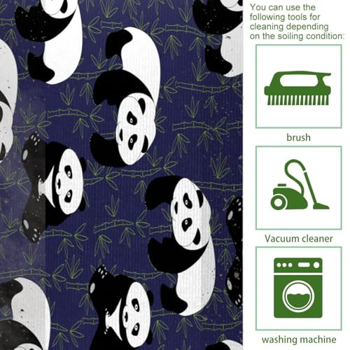 Tapis de cuisine absorbant et lavable motif panda mignon - 5