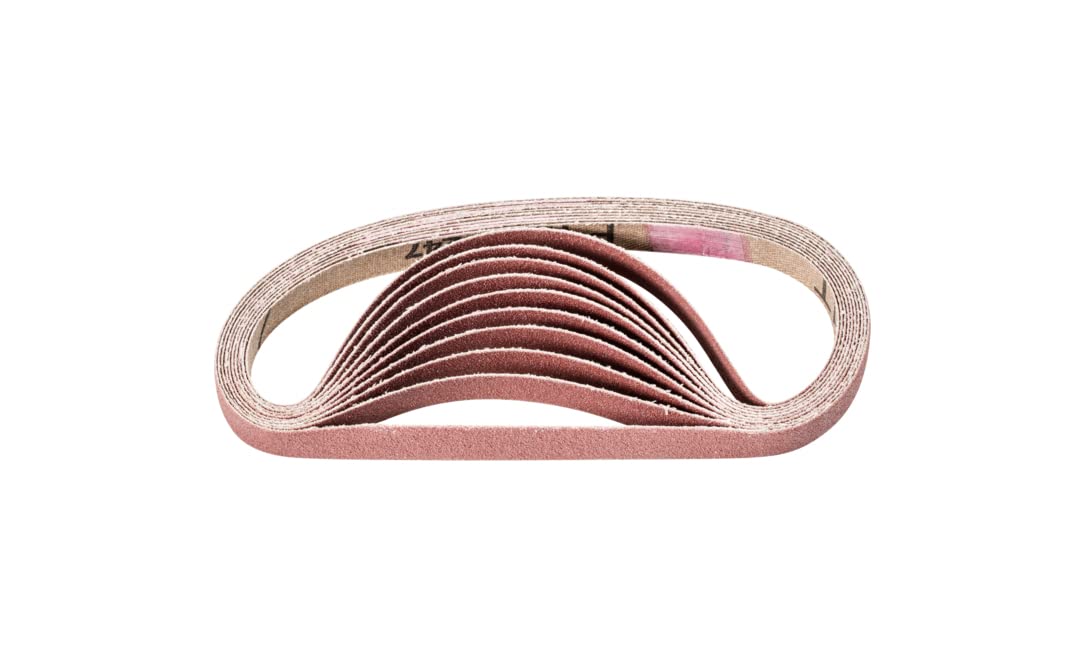 PFERD 620182 Kurzbander BA, Flexible Schleifmittel, Ausführung Korund A, 120 Korngröße, 330mm x 10mm, 100 Stück