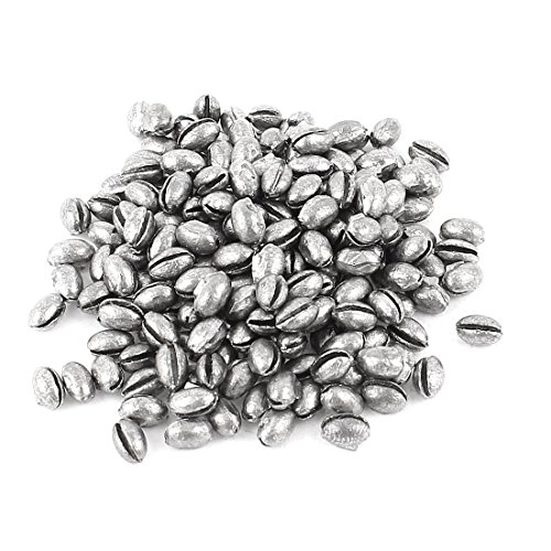 Plomb de pêche split shots forme ovale poids de pêche 6 x 4 mm lest fendu 200 pièces