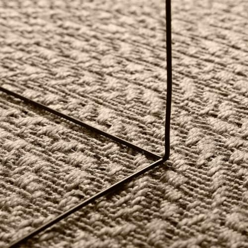 Tapis beige Ø 120 cm aspect jute résistant aux UV pour salon