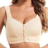 Evybliss Moona Bra for Senior, Moona Bra - Front Closure Breathable for Seniors, Beige, 40