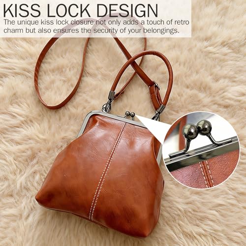 Bolso bandolera retro con cierre Kiss Lock miniatura 4