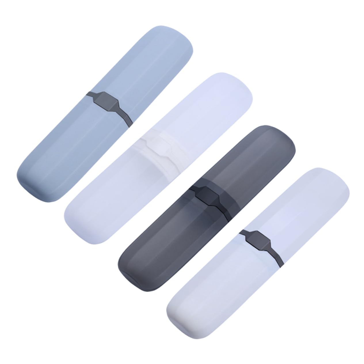FRCOLOR 8 pezzi Portaspazzolino da viaggio per spazzolini da denti, organizer per spazzolino da denti con coperchio, porta spazzolino da denti, custodia per spazzolino da viaggio a casa, astuccio da