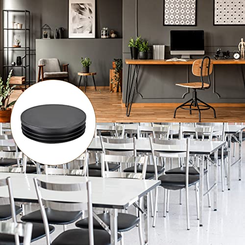 Image of METALLIXITY Round Post End Caps (3.94 inchx1.1 inch) 1pcs, Plastic Tubing End Cap Plug - for Decoration Furniture, Handrail Stair, Black