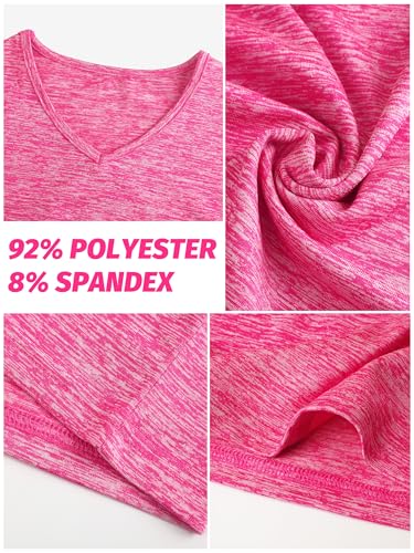 2 Pack Girls Dry-Fit Athletic Shirt Short Sleeve Crew Neck Moisture Wicking Performance Tees for Youth Teens 4-16Y3