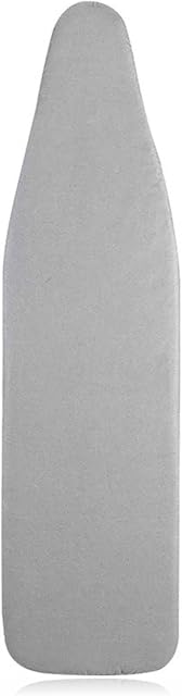 Ironing Board Cover Metallic Cotton Fabric Adjustable Drawstring Perforated Heat Reflective Board Cover Scorch And Stain Resistant Thermal Layer Protection Home Accessories 125 X 47cm 1PC (GREY)