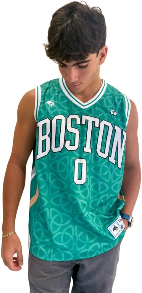 Green Basketball Jersey #0 | Boston-Inspired Sleeveless Sports Top | Premium Mens Athletic Shirt | Streetwear Look