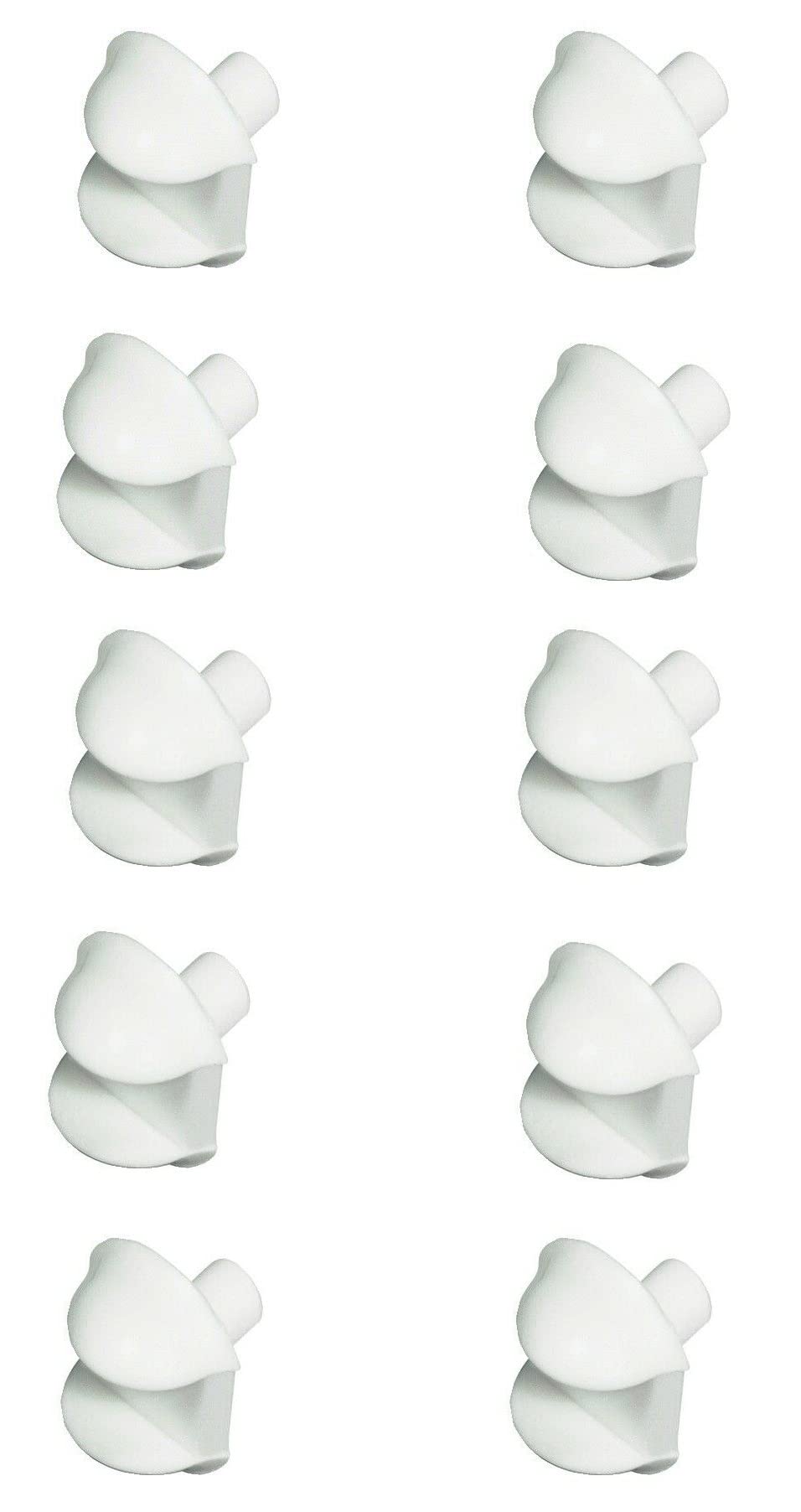 Cyclingcolors White 10X Shelf Support Pins 4Mm 5Mm 6Mm Glass Studs Pegs Cabinets Bookcases Furniture (4.5Mm)