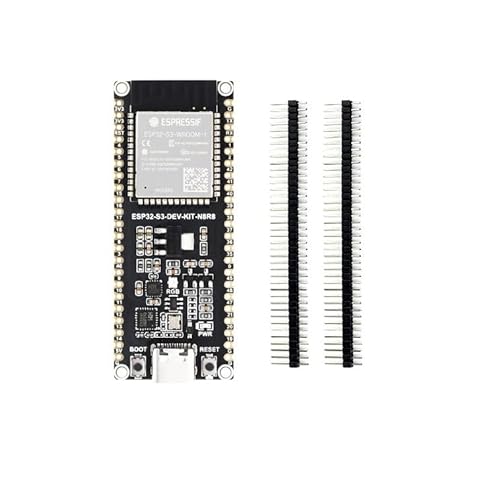 ESP32-S3 マイクロコントローラー、2.4GHz W-i-F-i 開発ボード、240MHzデュアルコアプロセッサ、ESP32-S3-WROOM-1モジュール、8MBフラッシュ付き、はんだ付け済みヘッダーなし (ESP32-S3-DEV-KIT-N8R