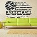 Naklejki ścienne Naklejka ścienna Koszykówka Piłka sportowa gra Koszykówka Sport Logo Wystrój pokoju winylowego Naklejka dekoracyjna na ścianę winylową 103x63cm