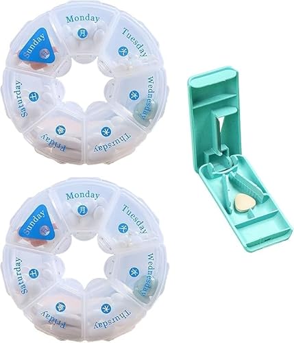 薬ケース 1週間分 プラスチックケース ケースプラスチック ピルケース お薬ポーチ 2個入り 飲み忘れ防止 週間薬箱 整理整頓 サプリメント収納ケース 用途多数 手のひら サイズ 携帯型 持ち運びやすい コンパクト 防水