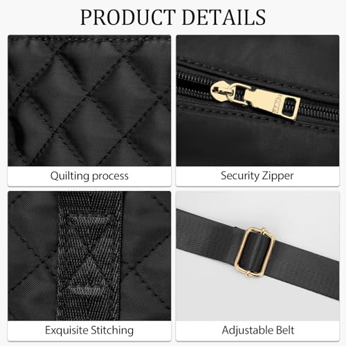 Bolso tote grande resistente al agua para mujeres KKXIU, con 17 bolsillos y cierre con cremallera superior, ideal para profesoras y enfermeras en el trabajo o la escuela miniatura 6