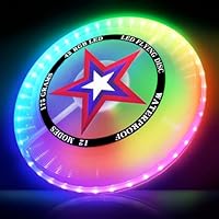 LED Flying Disc, Leuchtende Fliegender Scheibe 175G Wasserdicht für Kinder Erwachsene Garten Camping Sport Spiele, Spielzeug Geschenk für Jungen Mädchen ab 6 Jahre