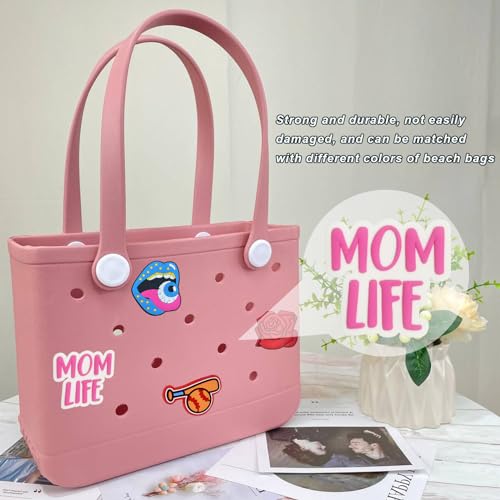 Image of Lckaey Rubber Beach Bag Accessories-PVC Rubber Totes organizer Sport Charms- for Purse Bogg Inserts