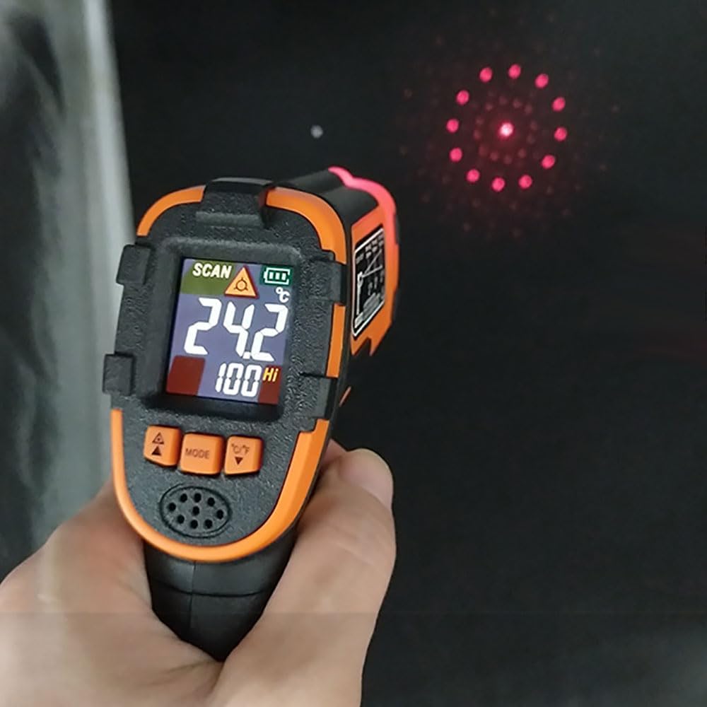 -50 ~ 590 ℃ Gun À Température Numérique, Thermomètre Infrarouge Pistolet Laser IR TEMT GAUGE, Support De Positionnement De 13 Points, Émissivité Réglable, Pour La Climatisation, Cuisine De Cuisine