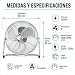 Imagen de JYC CREATIVE Ventilador personal de metal ventilador de mesa de alta velocidad con 3 aspas de aluminio