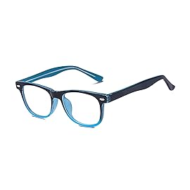 Outray Kids Computer Blue Light Blocking Glasses for Boys and Gilrs Age 3-12 Anti Eyestrain (Gradient Blue, 46)