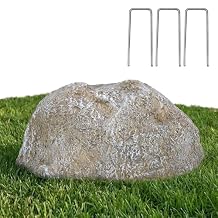 NUPICK Small Fake Rock Cover, Gray Artificial Landscape Rocks for Sprinkler Valves, 13"x10"x5" Lightweight & Durable Outdoor Decorative Stones for Garden, Pipeline, Patio, Poolside & Porch