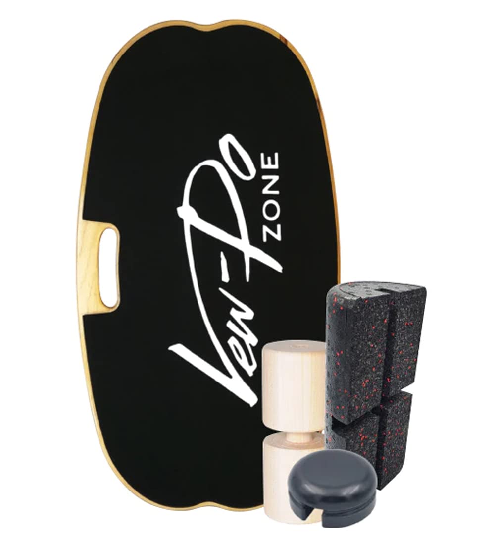 ウエイトトレーニング VewDo Zone Buy VEW-DO Zone Fitness Pro Balance Board (Black/Natural Wood