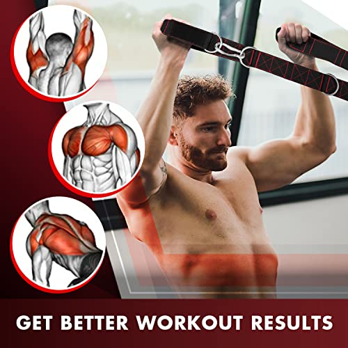 Yes4All Tricep Extension Strap/Adjustable Length And Multifunctional Usage Tricep Pull Down Rope/Cable Attachments Straps For Greater Range Of Motion/Home Gym Fitness Strap Cable Machine #TOP3