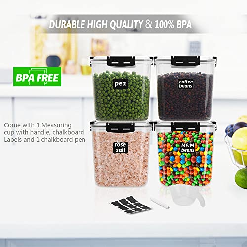 Casa Lingo Airtight Food Storage Containers With Lids, 4.4L Large Pantry Organization And Storage For Bulk Food Dry Food Cereal, Set Of 4 Plastic Food Storage Containers #TOP5