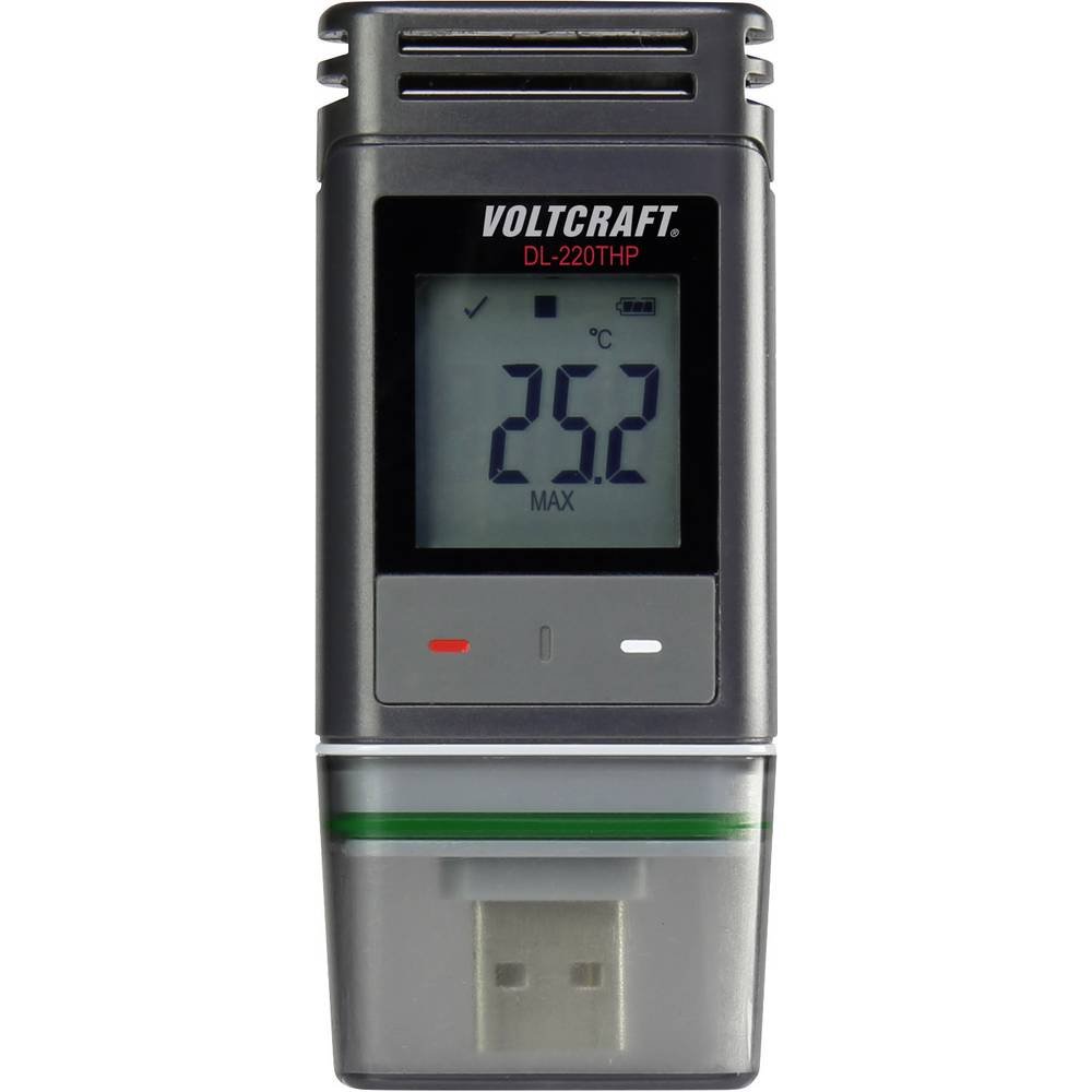 VOLTCRAFT DL-220 THP DL-220THP Temperatur-Datenlogger, Luftfeuchte-Datenlogger, Luftdruck-Datenlogger Messgröße Tempera, bunt