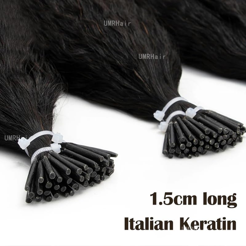 10inch I Tip Human Hair Kinky Straight Pre Bonded Keratin Stick In Hair Extensions 70g 100strands Cold Fusion I Tip Hair Extensions Real Hair Beaded Extension Brazilian Remy Human Hair
