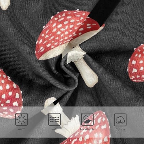 Spotted Mushrooms Black Undies for Toddler Girls, Underwear Girls, 2T–8 Years3