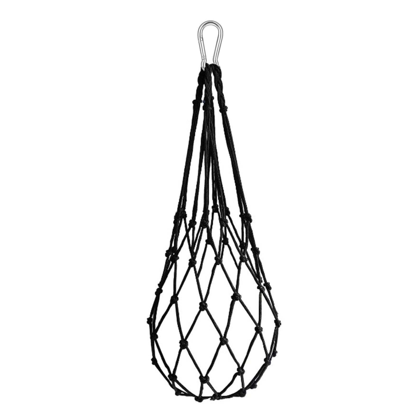 Lot de 4 filets d'alimentation pour volaille, mangeoire à chou avec crochet, mangeoire à légumes, sac en filet d'alimentation pour poulet, sac en filet pour légumes, mangeoire d'extérieur à suspendre
