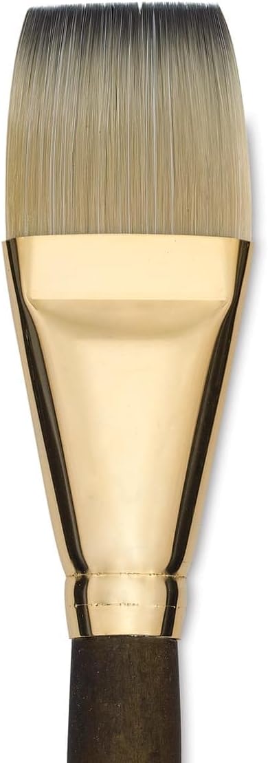 Princeton Umbria Long Handle Synthetic Paint Brush for Acrylic and Oil, Series 6200, Bright, 20