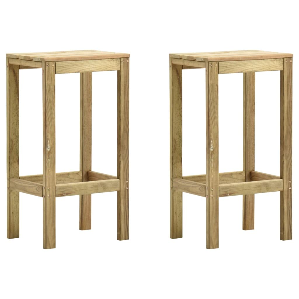 vidaXL Sgabelli da Bar da Giardino 2 pz in Legno di Pino Impregnato