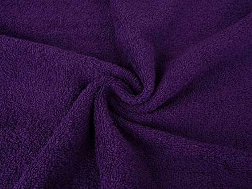 Image of Casa Copenhagen Germany Design - He & She Collection 100% Super Soft Cotton 6 Piece Face Towels Set (Size : 30 x 30 cm) - Violet Indigo & Teal Green