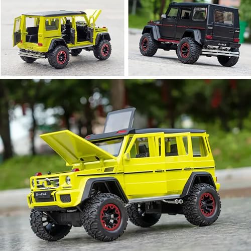 Image of 1:24 Scale AMG G63 4X4 Toy Car for Kids Diecast Metal Cars Die Model Car Openable Door with Light Sound Pullback