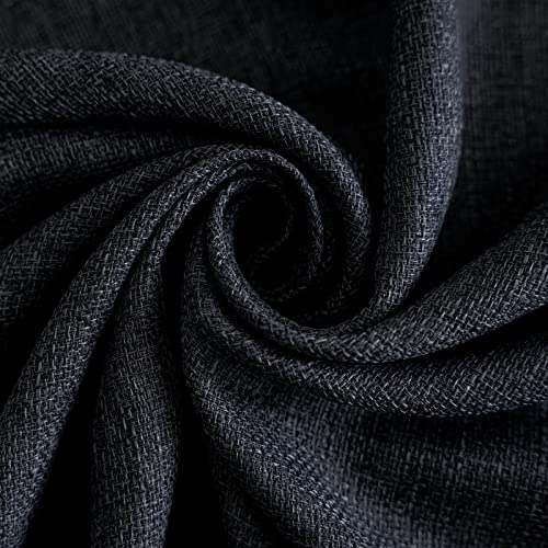 Eachope Burlap Texture Rectangle Table Cloths, 100% Recycled Fabric Farmhouse Tablecloths Washable Faux Linen Tablecloth For Dining Table, Buffet Parties And Camping, 52 X 70 Inch, Black #TOP2