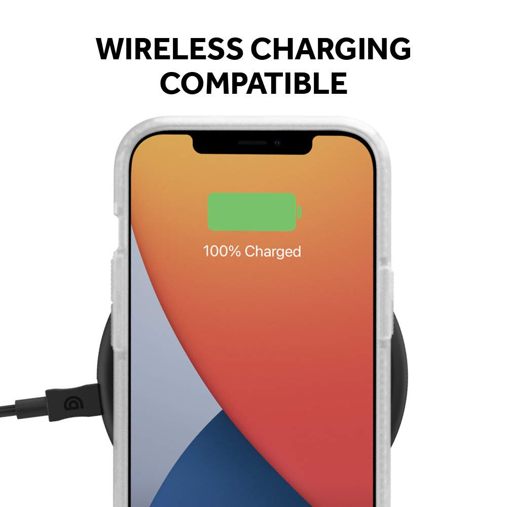 Griffin Survivor Strong Custodia IPhone 12 Pro Max | Protezione Caduta 3,3 Metri (MIL-STD 810G) | Trasparente, Ricarica Wireless