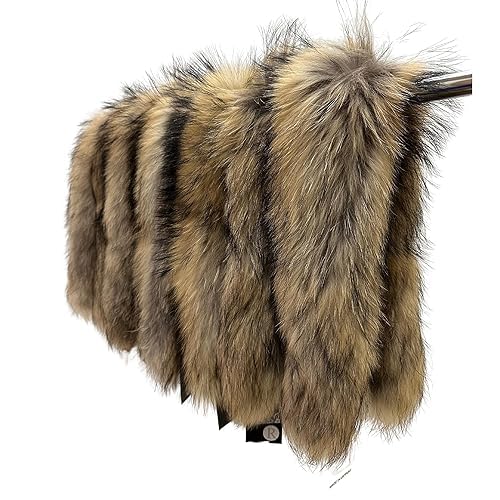 Fur Raccoon for Hood Edge Fringe Collar Trim womens and mens