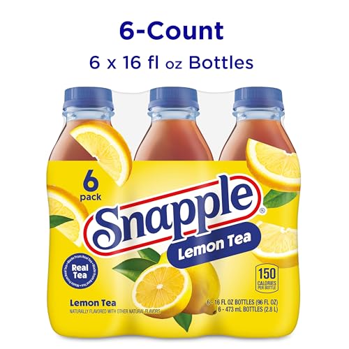 Image of Snapple Lemon Tea, 16 fl oz recycled plastic bottle, 6 pack