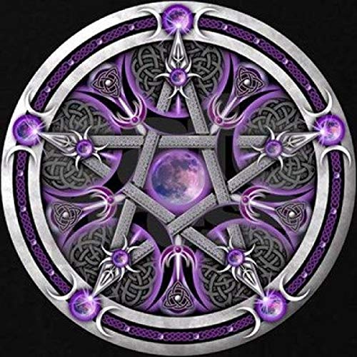 TOALHA ESOTERICA MANDALA ESTRELA 5 PONTAS WICCA UMBANDA 01 VELA 7 DIAS E CX MDF